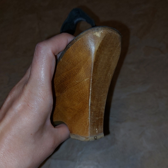 Vintage Michael  kors wedges slingback leather sandals size 6M - Picture 11 of 11